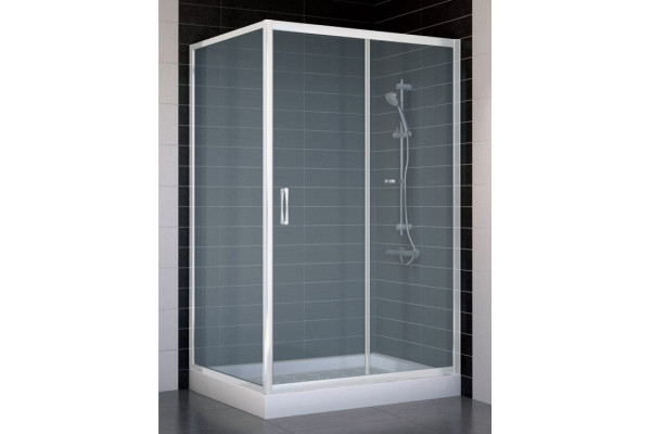 Душевой уголок Vegas Glass ZP+ZPV 110*90 01 10 стекло сатин, 110x90, прямоугольный, двери раздвижные
