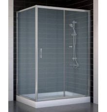 Душевой уголок Vegas Glass ZP+ZPV 120*90 07 10 стекло сатин, 120x90, прямоугольный, двери раздвижные