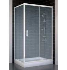 Душевой уголок Vegas Glass ZP+ZPV 100*70 01 02 стекло шиншилла, 100x70, прямоугольный, двери раздвижные