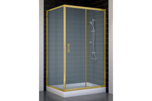 Душевой уголок Vegas Glass ZP+ZPV 100*90 09 10 стекло сатин, 100x90, прямоугольный, двери раздвижные