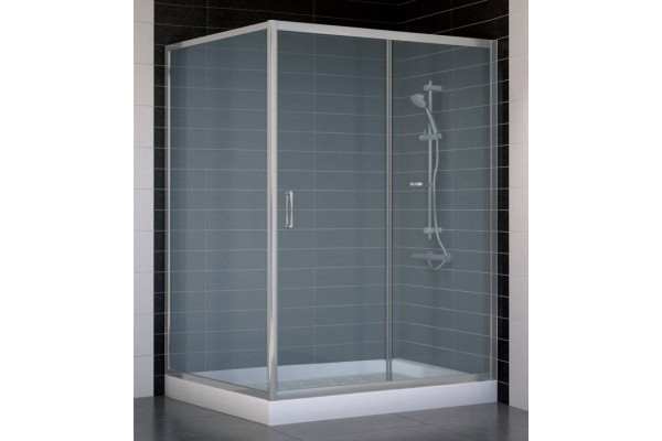 Душевой уголок Vegas Glass ZP+ZPV 140*100 07 10 стекло сатин, 140x100, прямоугольный, двери раздвижные