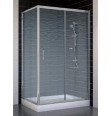 Душевой уголок Vegas Glass ZP+ZPV 110*70 07 02 стекло шиншилла, 110x70, прямоугольный, двери раздвижные