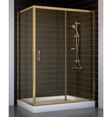 Душевой уголок Vegas Glass ZP+ZPV 130*70 05 05 стекло бронза, 130x70, прямоугольный, двери раздвижные