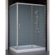 Душевой уголок Vegas Glass ZP+ZPV 130*70 07 10 стекло сатин, 130x70, прямоугольный, двери раздвижные