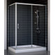 Душевой уголок Vegas Glass ZP+ZPV 140*70 08 01 стекло прозрачное, 140x70, прямоугольный, двери раздвижные