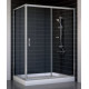 Душевой уголок Vegas Glass ZP+ZPV 140*70 07 01 стекло прозрачное, 140x70, прямоугольный, двери раздвижные