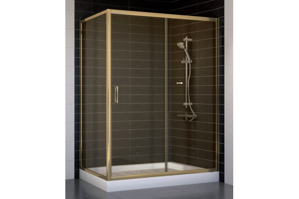 Душевой уголок Vegas Glass ZP+ZPV 140*70 05 05 стекло бронза, 140x70, прямоугольный, двери раздвижные
