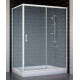 Душевой уголок Vegas Glass ZP+ZPV 140*70 01 02 стекло шиншилла, 140x70, прямоугольный, двери раздвижные