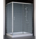 Душевой уголок Vegas Glass ZP+ZPV 130*80 08 02 стекло шиншилла, 130x80, прямоугольный, двери раздвижные