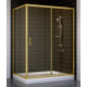 Душевой уголок Vegas Glass ZP+ZPV 140*80 09 05 стекло бронза, 140x80, прямоугольный, двери раздвижные