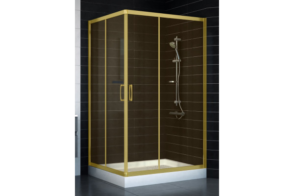 Душевой уголок Vegas Glass ZA-F 0110*100 09 05 стекло бронза, 100x110, прямоугольный, двери раздвижные