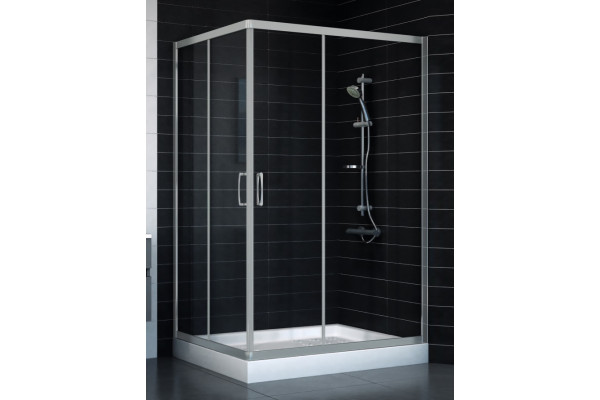 Душевой уголок Vegas Glass ZA-F 0120*100 07 01 стекло прозрачное, 100x120, прямоугольный, двери раздвижные