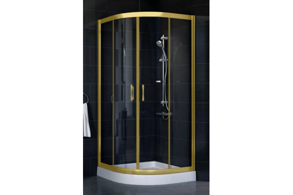 Душевой уголок Vegas Glass ZS 0100 09 01 стекло прозрачное, 100, четверть круга, двери раздвижные