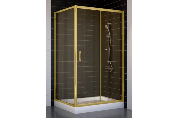 Душевой уголок Vegas Glass ZP+ZPV 100*90 09 05 стекло бронза, 100x90, прямоугольный, двери раздвижные
