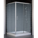Душевой уголок Vegas Glass ZP+ZPV 110*100 08 02 стекло шиншилла, 110x100, прямоугольный, двери раздвижные