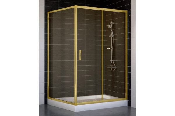 Душевой уголок Vegas Glass ZP+ZPV 120*100 09 05 стекло бронза, 120x100, прямоугольный, двери раздвижные