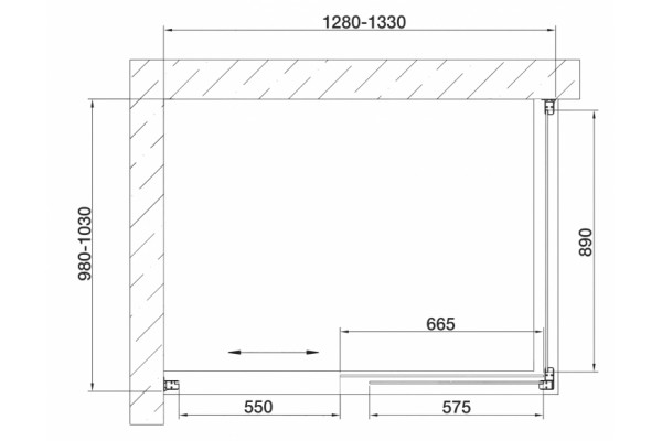 Душевой уголок Vegas Glass ZP+ZPV 130*100 05 01 стекло прозрачное, 130x100, прямоугольный, двери раздвижные