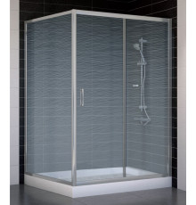 Душевой уголок Vegas Glass ZP+ZPV 130*100 07 02 стекло шиншилла, 130x100, прямоугольный, двери раздвижные