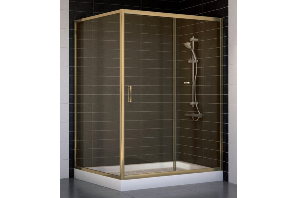 Душевой уголок Vegas Glass ZP+ZPV 140*100 05 05 стекло бронза, 140x100, прямоугольный, двери раздвижные