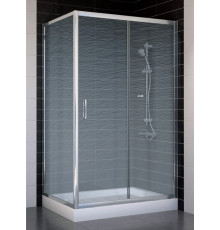 Душевой уголок Vegas Glass ZP+ZPV 110*70 08 02 стекло шиншилла, 110x70, прямоугольный, двери раздвижные