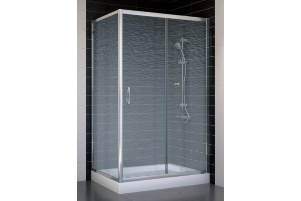Душевой уголок Vegas Glass ZP+ZPV 110*70 08 02 стекло шиншилла, 110x70, прямоугольный, двери раздвижные
