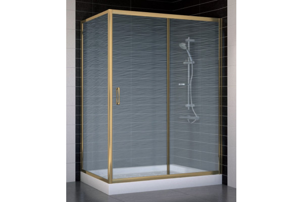 Душевой уголок Vegas Glass ZP+ZPV 140*70 05 02 стекло шиншилла, 140x70, прямоугольный, двери раздвижные