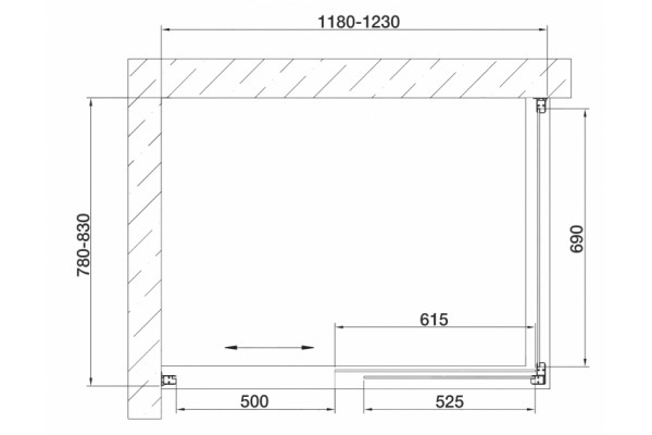 Душевой уголок Vegas Glass ZP+ZPV 120*80 05 10 стекло сатин, 120x80, прямоугольный, двери раздвижные