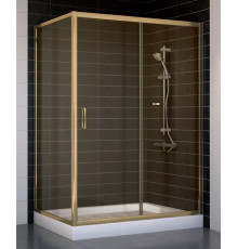 Душевой уголок Vegas Glass ZP+ZPV 130*80 05 05 стекло бронза, 130x80, прямоугольный, двери раздвижные