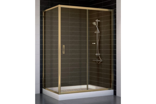 Душевой уголок Vegas Glass ZP+ZPV 130*80 05 05 стекло бронза, 130x80, прямоугольный, двери раздвижные