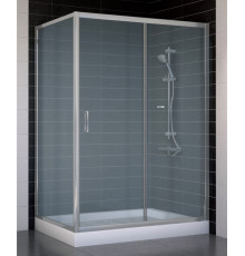 Душевой уголок Vegas Glass ZP+ZPV 130*80 07 10 стекло сатин, 130x80, прямоугольный, двери раздвижные
