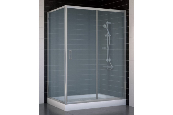 Душевой уголок Vegas Glass ZP+ZPV 130*80 07 10 стекло сатин, 130x80, прямоугольный, двери раздвижные
