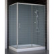 Душевой уголок Vegas Glass ZP+ZPV 130*80 07 10 стекло сатин, 130x80, прямоугольный, двери раздвижные