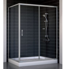 Душевой уголок Vegas Glass ZP+ZPV 140*80 07 01 стекло прозрачное, 140x80, прямоугольный, двери раздвижные