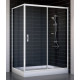 Душевой уголок Vegas Glass ZP+ZPV 140*80 01 01 стекло прозрачное, 140x80, прямоугольный, двери раздвижные