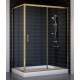 Душевой уголок Vegas Glass ZP+ZPV 140*80 05 01 стекло прозрачное, 140x80, прямоугольный, двери раздвижные
