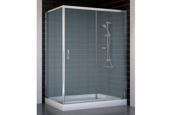 Душевой уголок Vegas Glass ZP+ZPV 140*80 08 10 стекло сатин, 140x80, прямоугольный, двери раздвижные