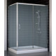 Душевой уголок Vegas Glass ZP+ZPV 140*80 08 10 стекло сатин, 140x80, прямоугольный, двери раздвижные
