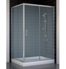 Душевой уголок Vegas Glass ZP+ZPV 110*90 07 10 стекло сатин, 110x90, прямоугольный, двери раздвижные