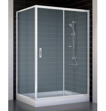 Душевой уголок Vegas Glass ZP+ZPV 120*90 01 10 стекло сатин, 120x90, прямоугольный, двери раздвижные