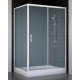 Душевой уголок Vegas Glass ZP+ZPV 120*90 01 10 стекло сатин, 120x90, прямоугольный, двери раздвижные