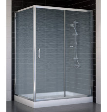 Душевой уголок Vegas Glass ZP+ZPV 130*90 08 02 стекло шиншилла, 130x90, прямоугольный, двери раздвижные