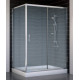 Душевой уголок Vegas Glass ZP+ZPV 130*90 08 02 стекло шиншилла, 130x90, прямоугольный, двери раздвижные