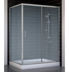 Душевой уголок Vegas Glass ZP+ZPV 130*90 07 02 стекло шиншилла, 130x90, прямоугольный, двери раздвижные