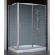 Душевой уголок Vegas Glass ZP+ZPV 130*90 07 02 стекло шиншилла, 130x90, прямоугольный, двери раздвижные