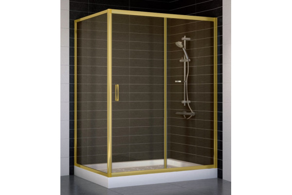 Душевой уголок Vegas Glass ZP+ZPV 140*90 09 05 стекло бронза, 140x90, прямоугольный, двери раздвижные