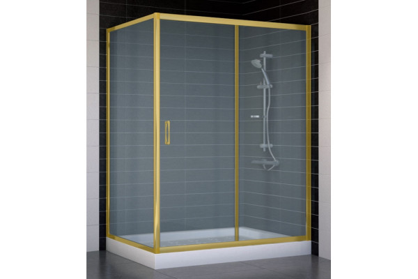 Душевой уголок Vegas Glass ZP+ZPV 140*90 09 10 стекло сатин, 140x90, прямоугольный, двери раздвижные