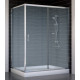 Душевой уголок Vegas Glass ZP+ZPV 140*90 08 02 стекло шиншилла, 140x90, прямоугольный, двери раздвижные
