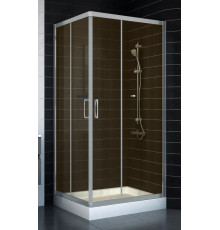 Душевой уголок Vegas Glass ZA-F 80*90 07 10 стекло бронза, 80x90, прямоугольный, двери раздвижные