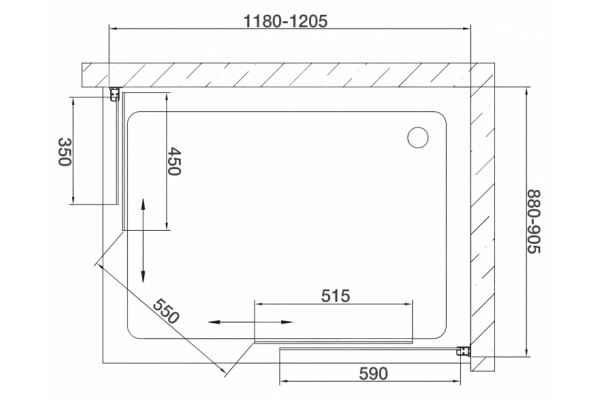 Душевой уголок Vegas Glass ZA-F 90*120 09 05 стекло бронза, 90x120, прямоугольный, двери раздвижные