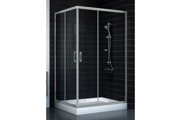 Душевой уголок Vegas Glass ZA-F 0110*100 07 01 стекло прозрачное, 100x110, прямоугольный, двери раздвижные